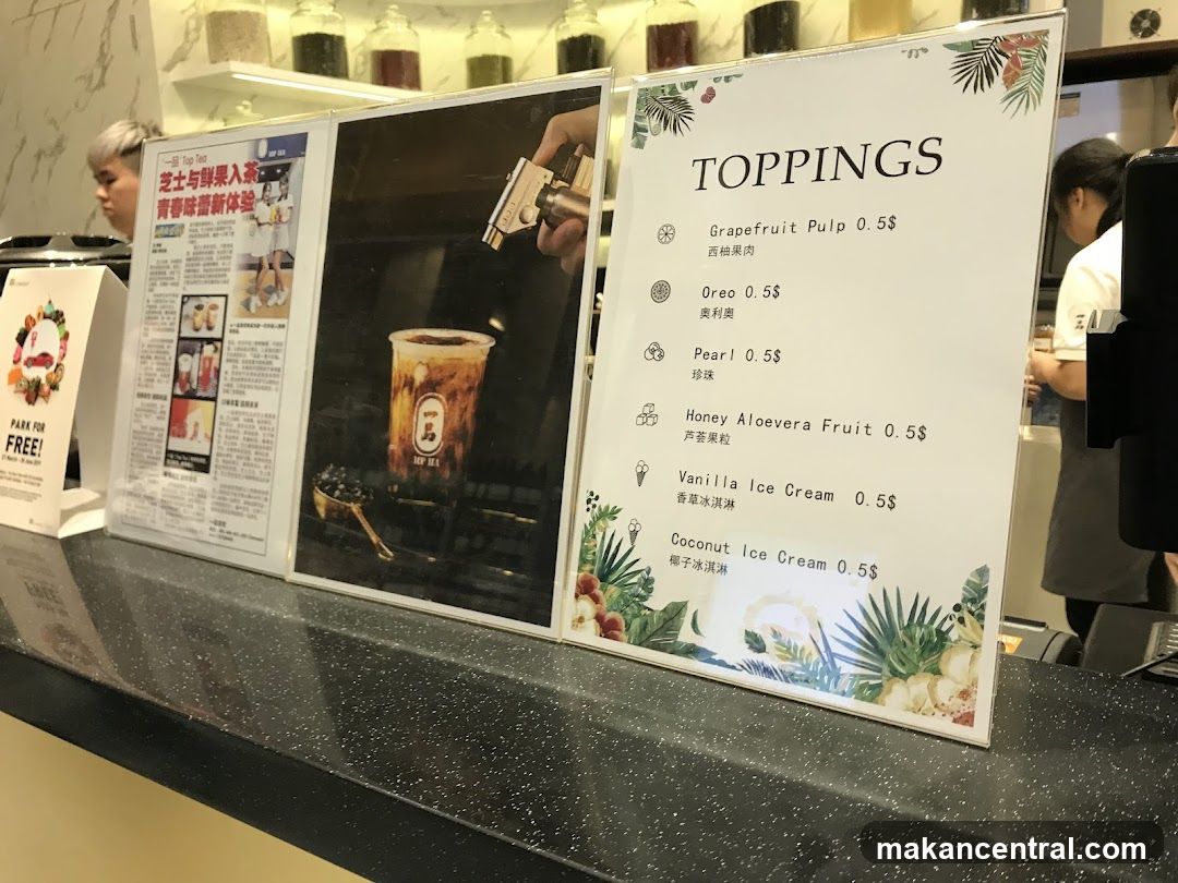 Toppings Menu