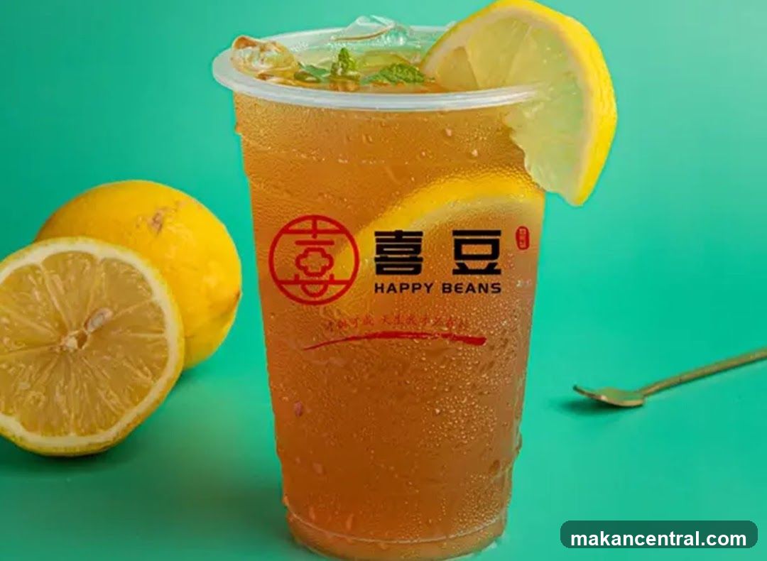 Lemon drink with branding