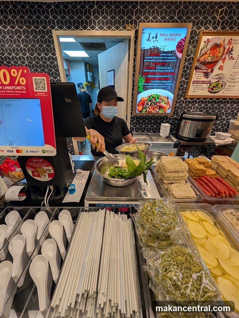 Food stall interior