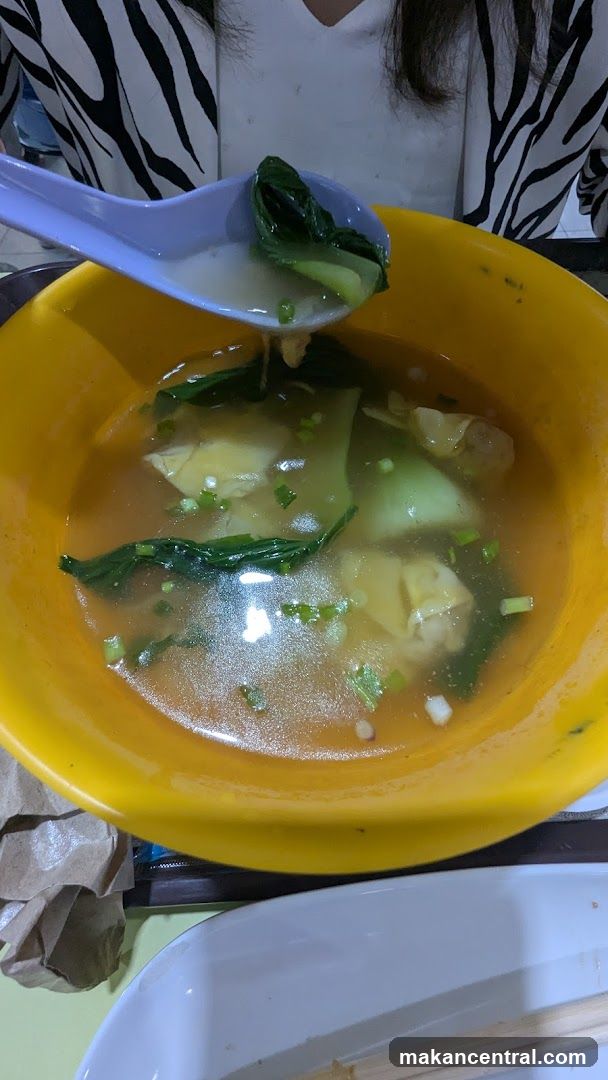 Soup in yellow bowl