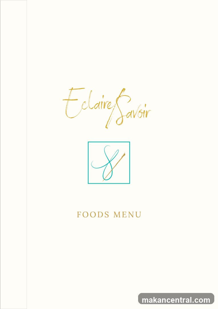 Eclaire Savoir Foods Menu Cover