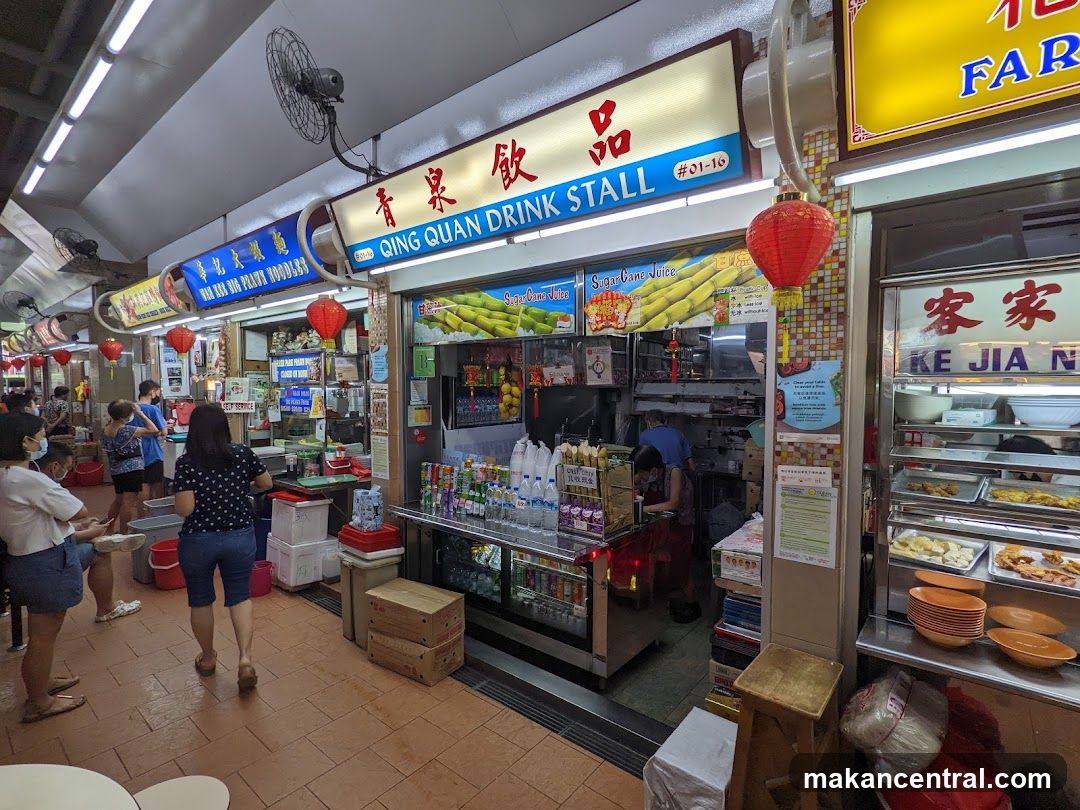 Food stall interior at market