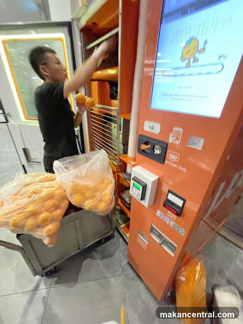 Orange Juice Vending Machine Interior