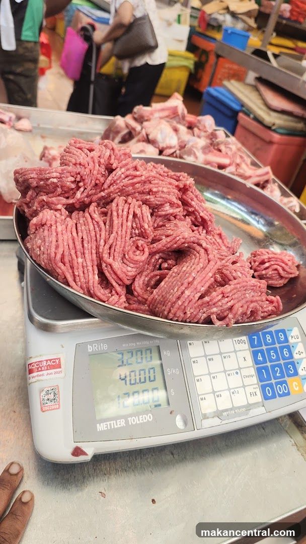 Meat Display at Market Stall
