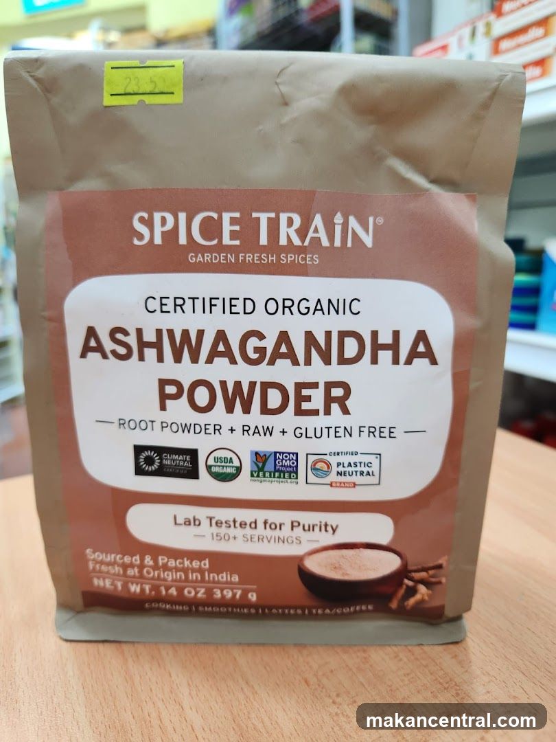 Spice Train Ashwagandha Powder Package