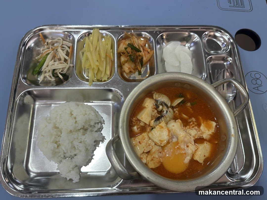 Meal tray with Korean dishes