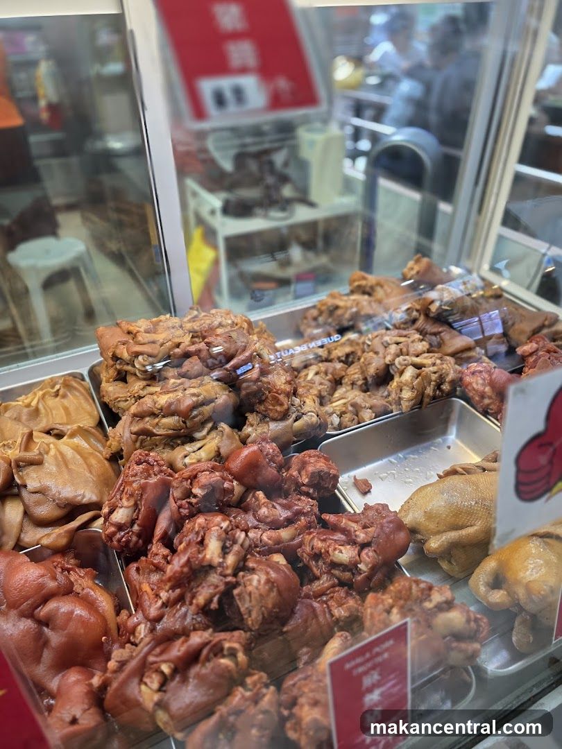Food Display in Glass Case