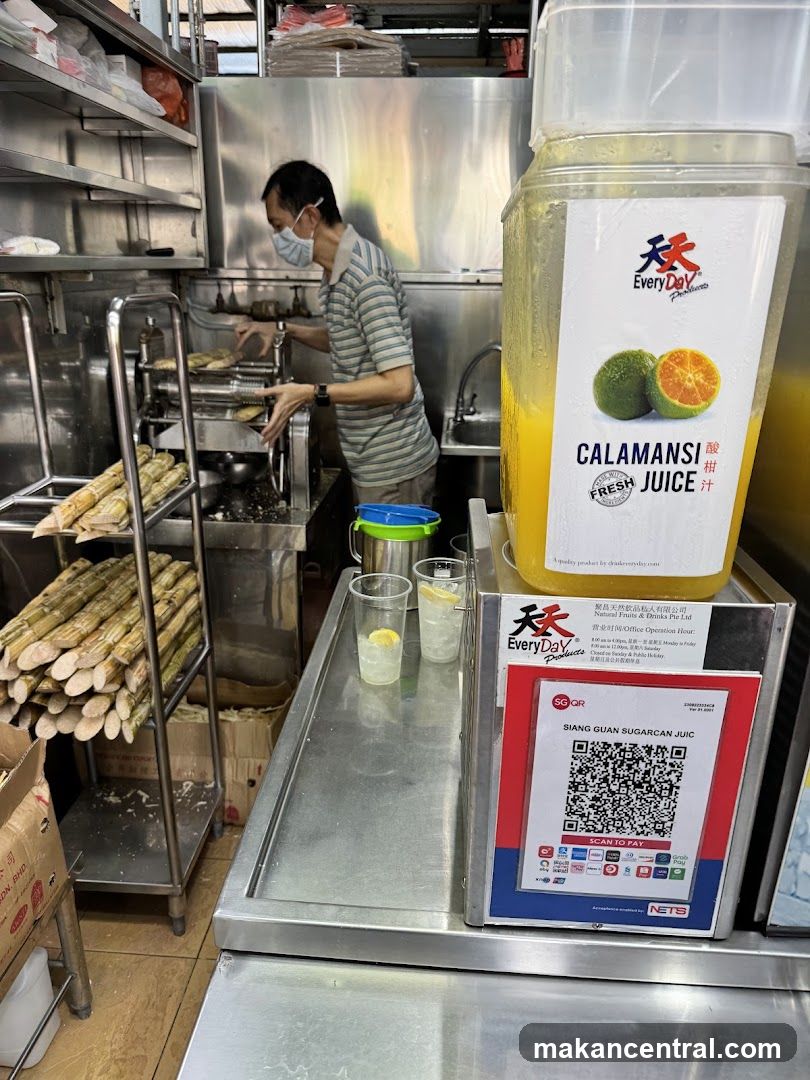 Interior of juice stall