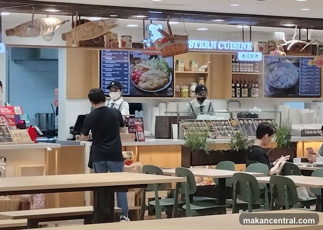 Interior of a food court stall