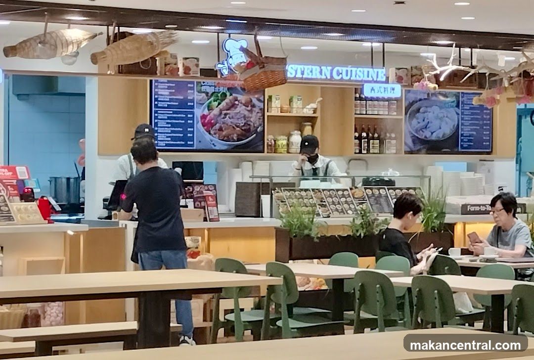Restaurant Interior with Staff and Customers