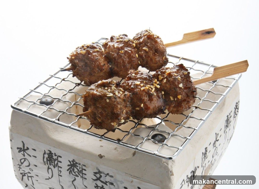 Grilled Meatballs on Grill