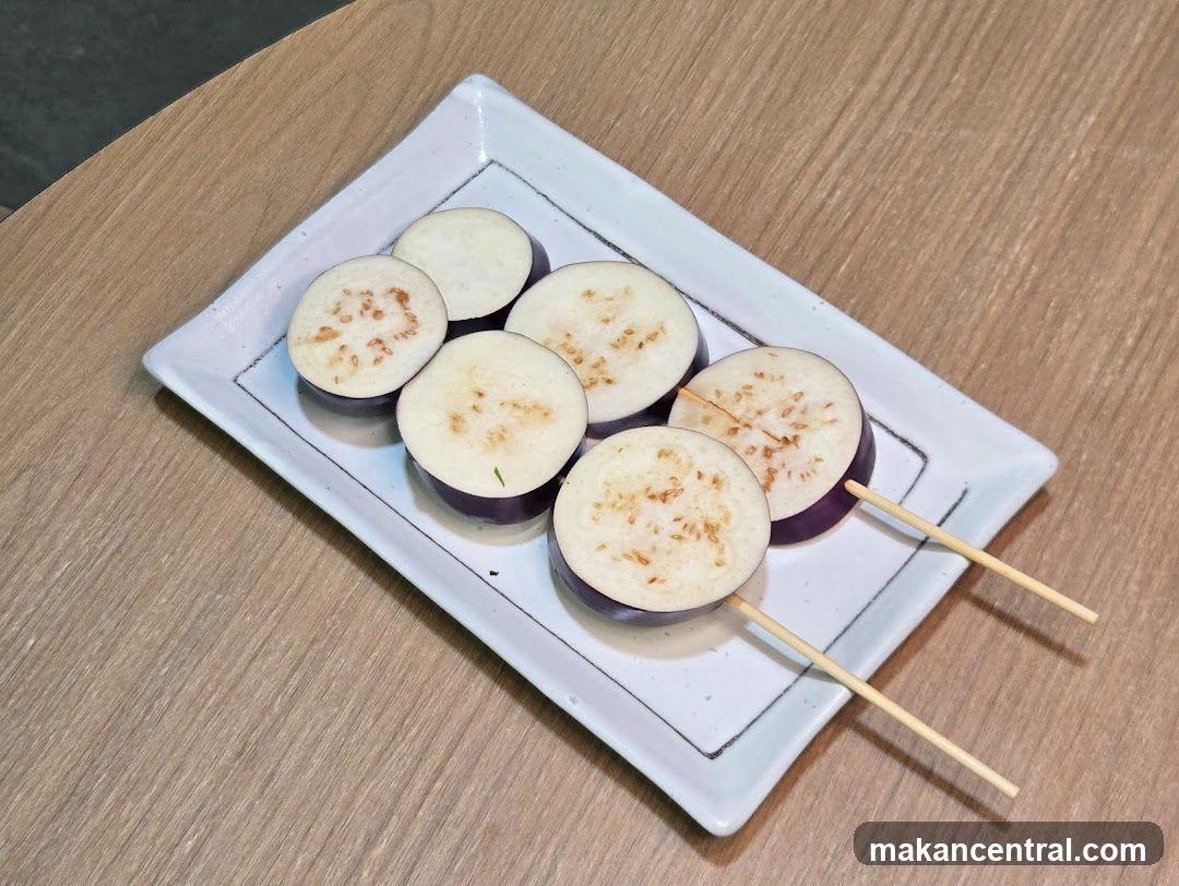 Eggplant Skewers on Plate