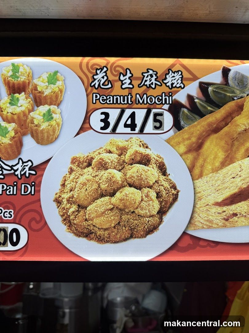 Peanut Mochi Menu Board