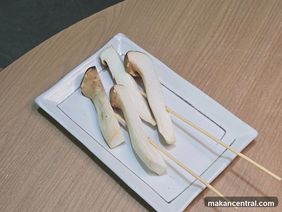 Mushroom Skewers on Plate