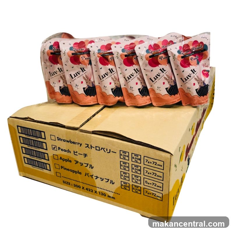 Luv-It Freeze-Dried Peach Packaged Product