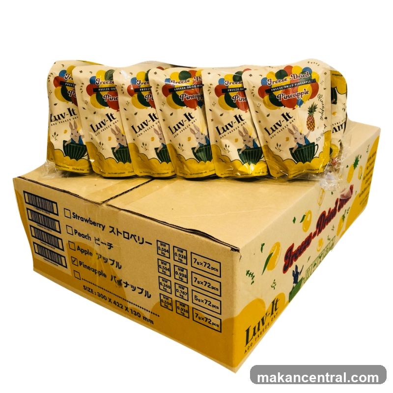 Luv-It Freeze-Dried Pineapple Packaging