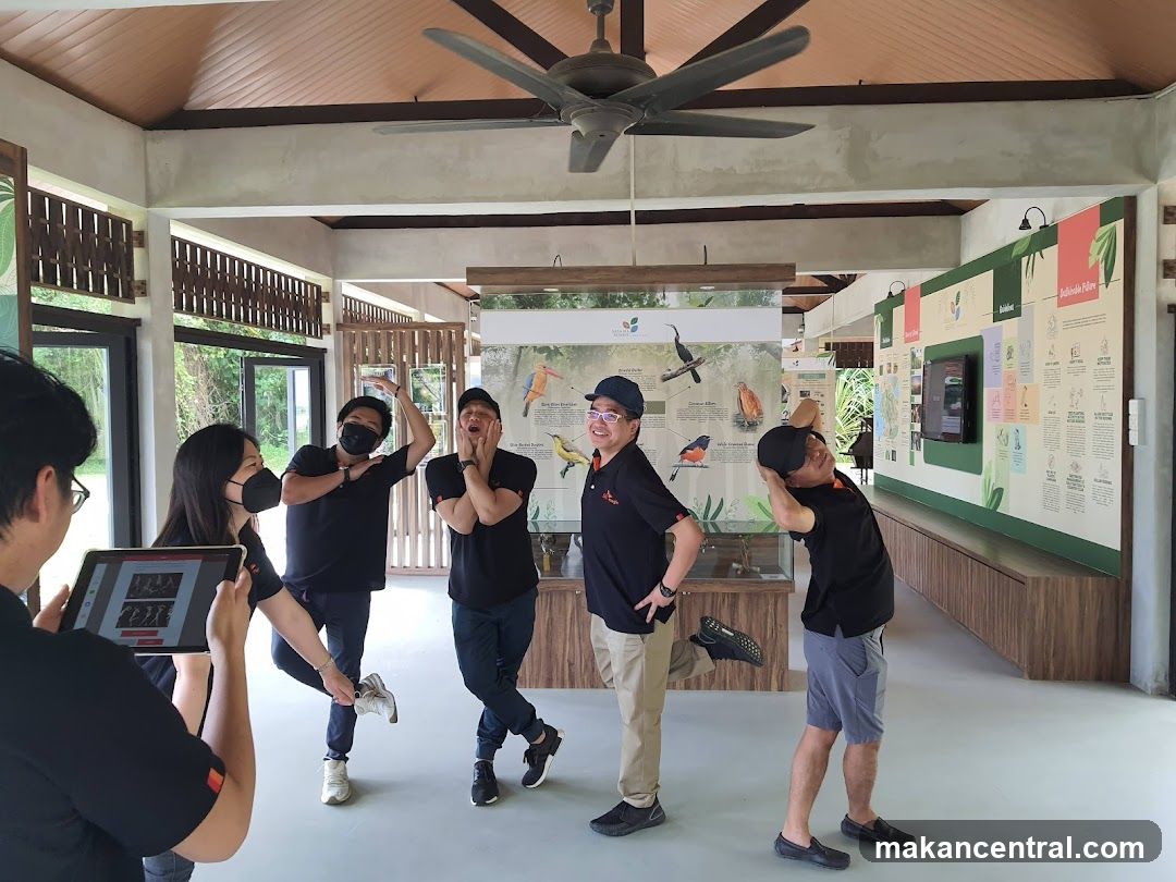 Group photo inside an educational center