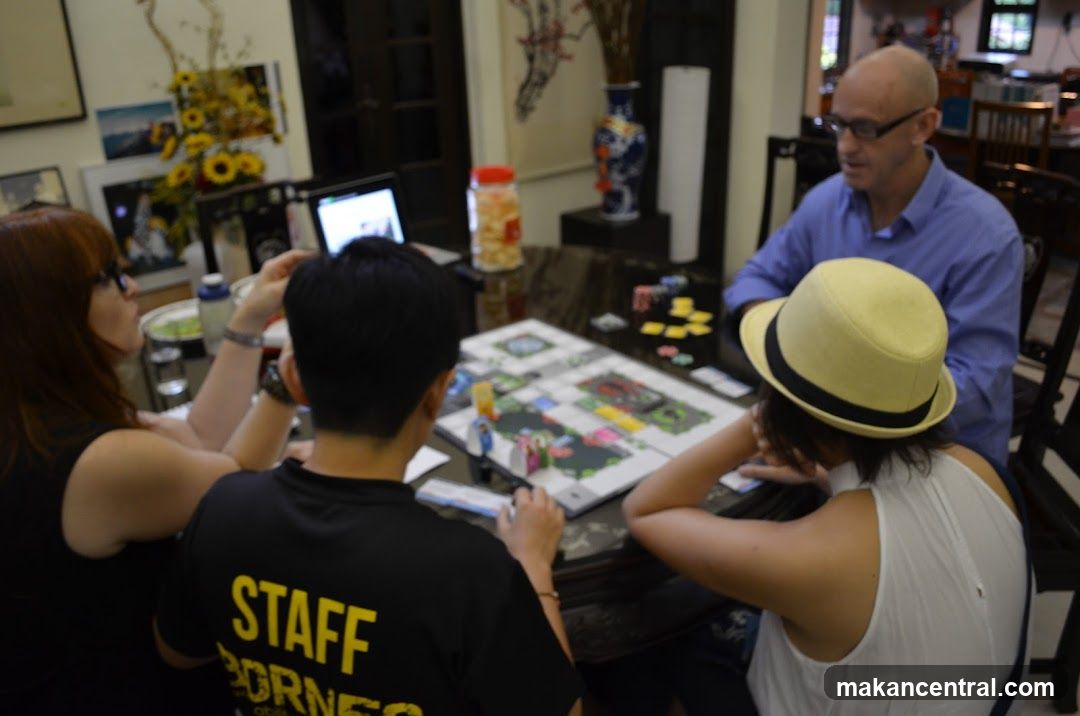 Group Playing Board Game