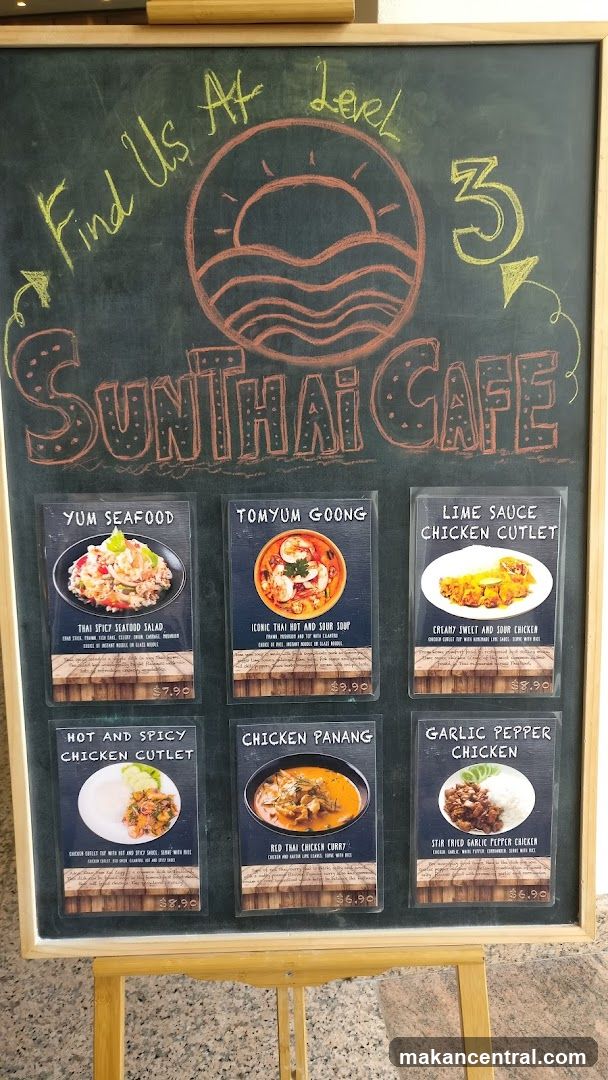 SunThai Cafe Menu Board