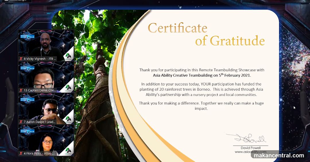 Certificate of Gratitude