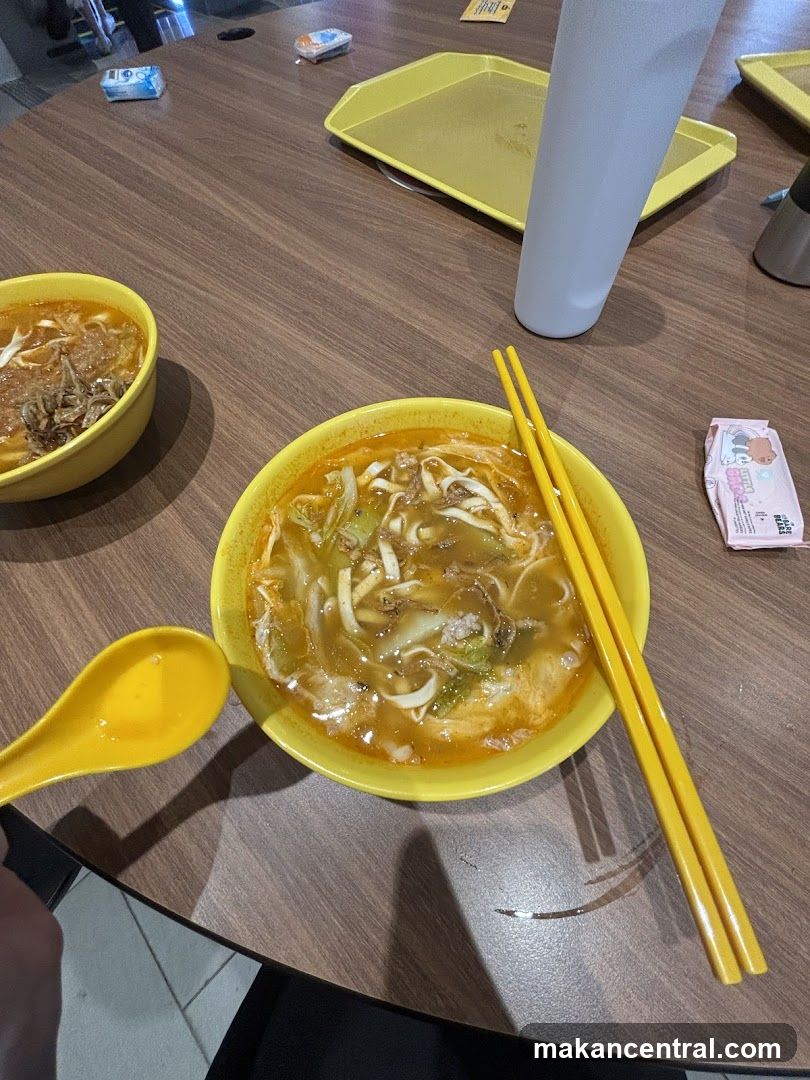 Table with food and utensils