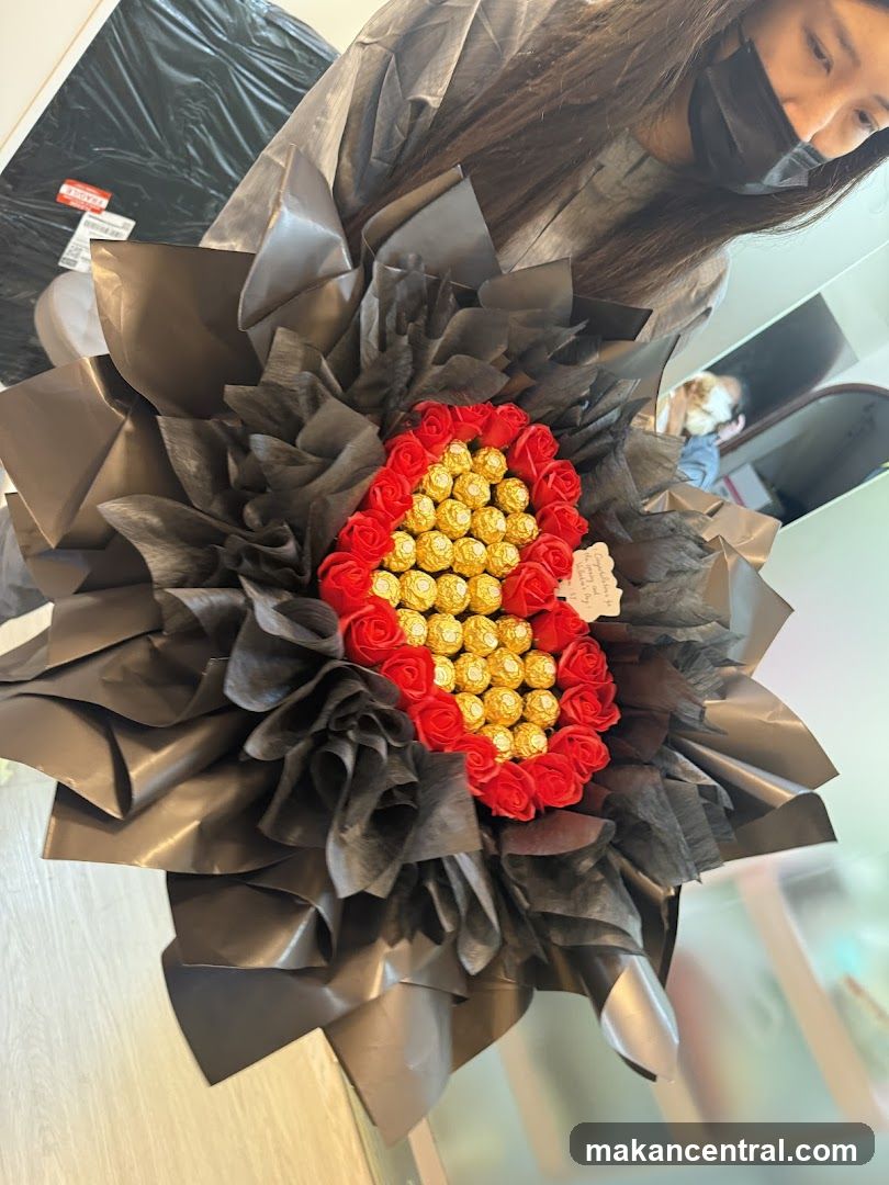 Flower Bouquet with Chocolate Center