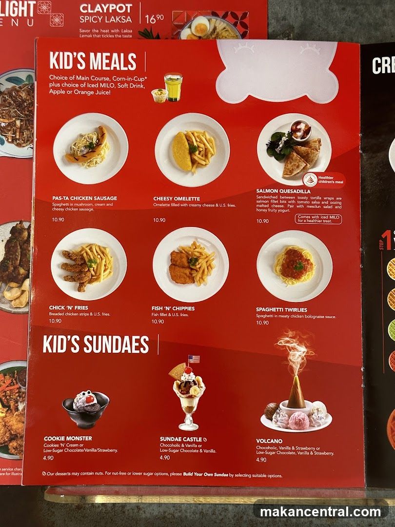 Kid's Meals and Sundaes