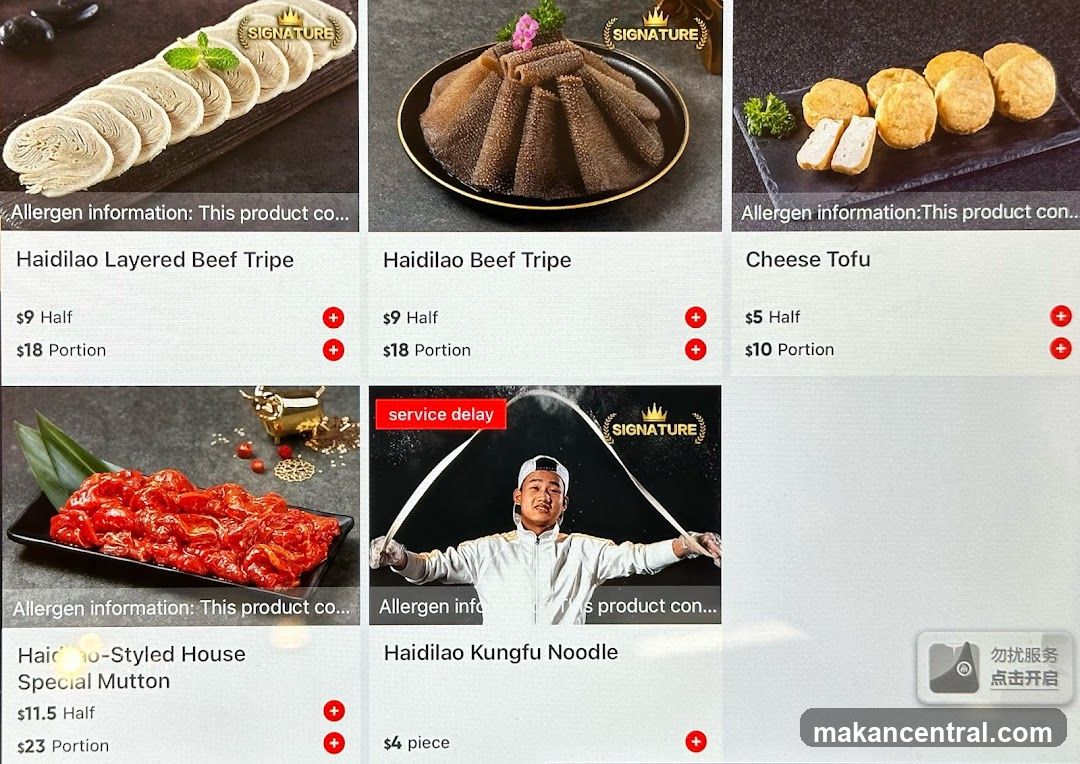 Menu Items