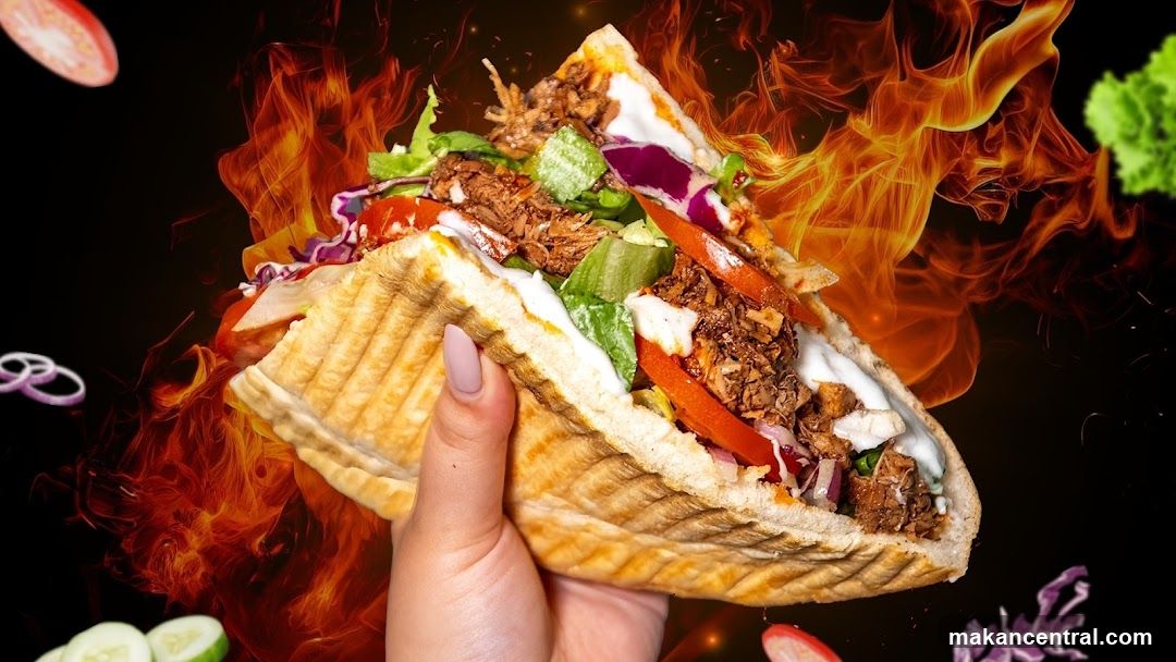 Delicious Sandwich with Flames