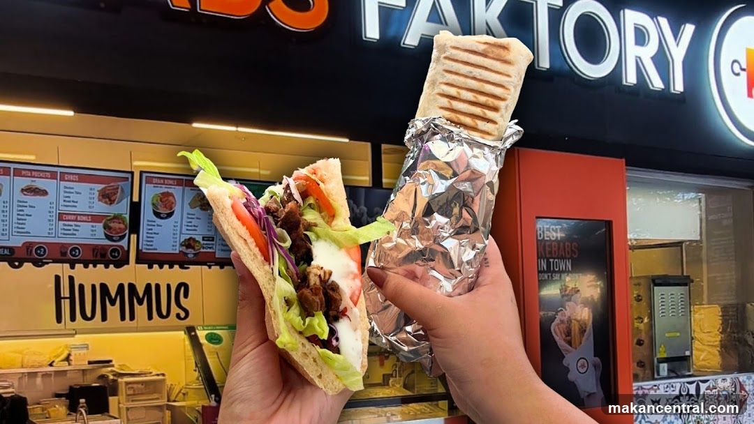 Food Stand with Kebabs