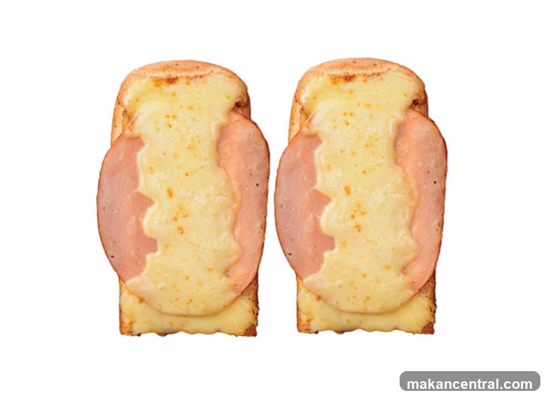 Two Ham and Cheese Toasts