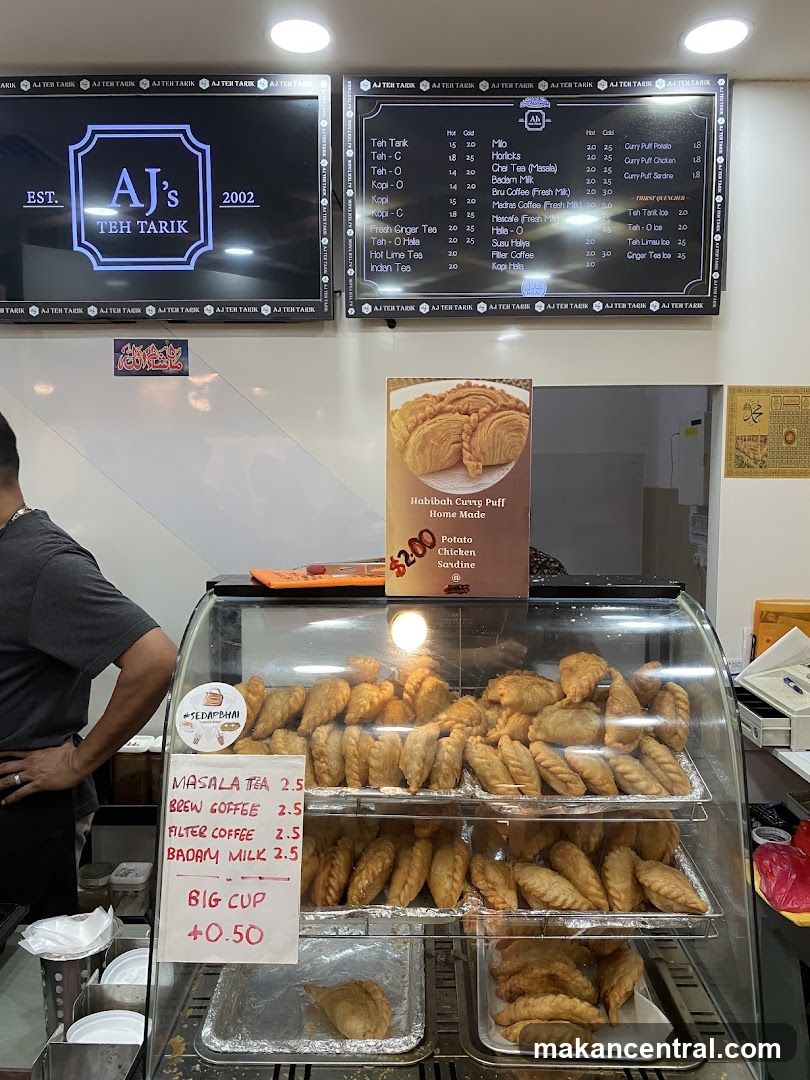 AJ's Teh Tarik Menu and Pastries