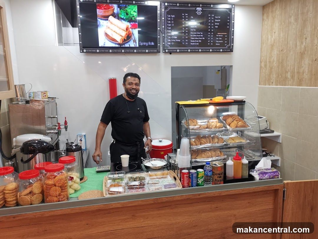 Café Counter with Staff and Display