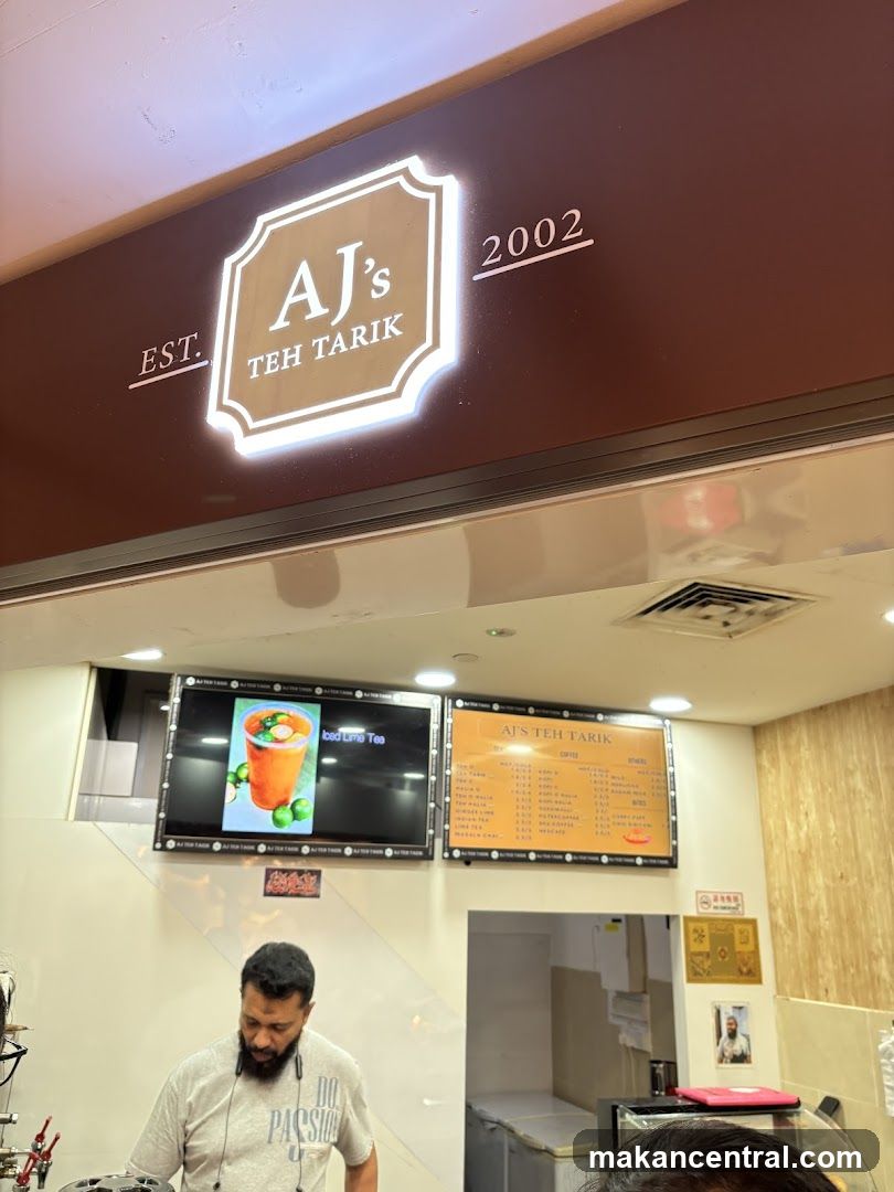 AJ's Teh Tarik Menu and Signage