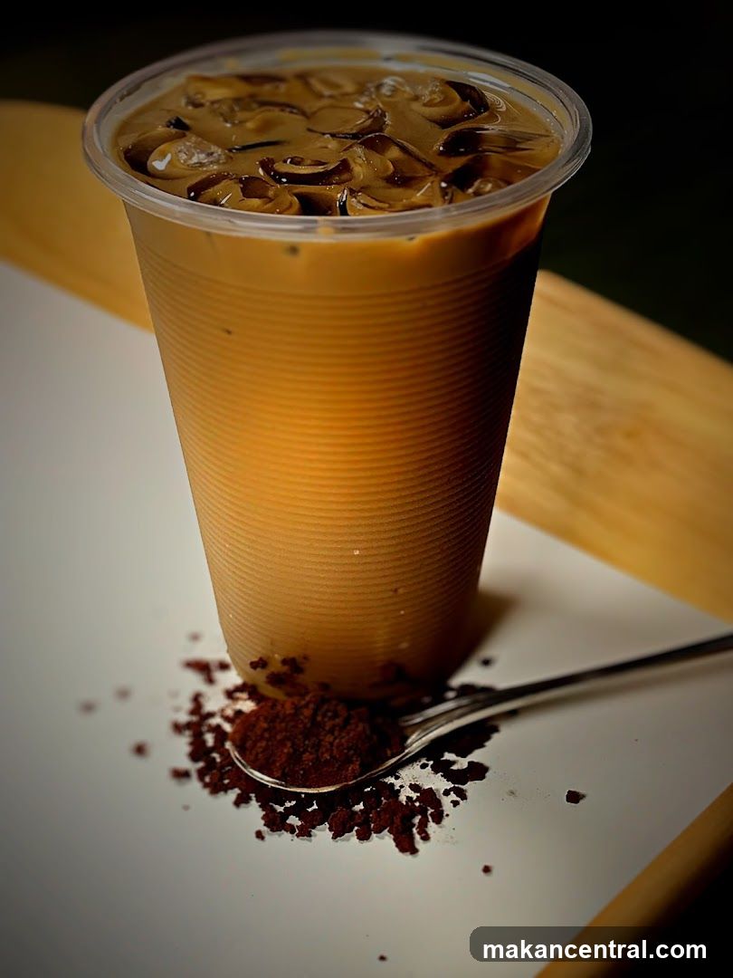 Iced Coffee with Chocolate Garnish