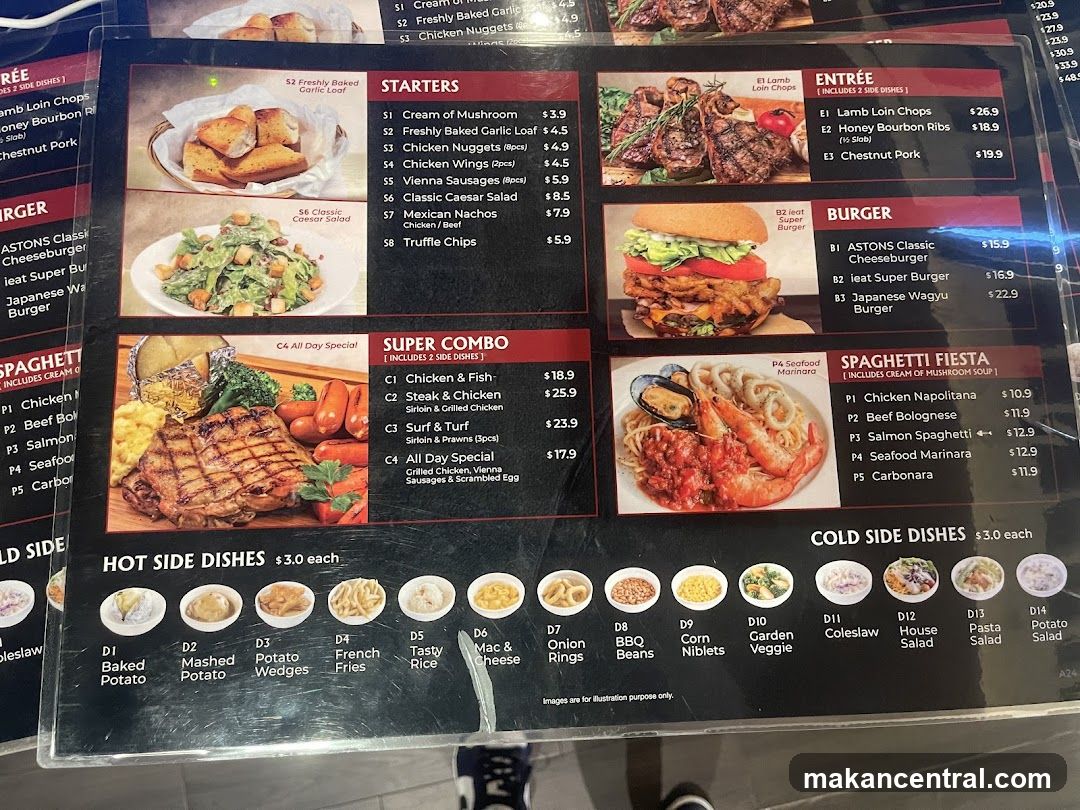 ASTONS Special Menu