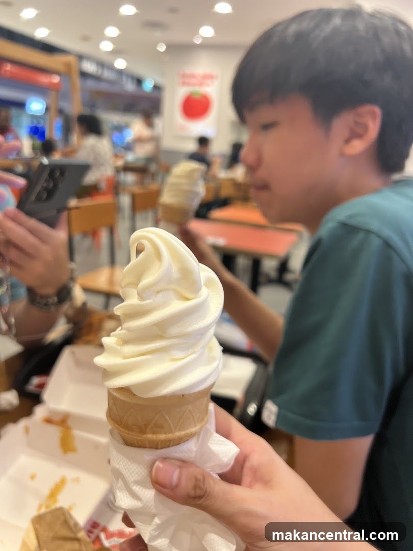 People Enjoying Ice Cream Cones
