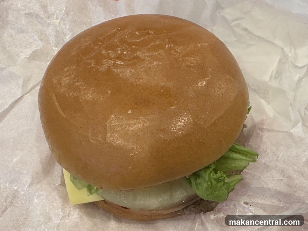 Burger on White Paper