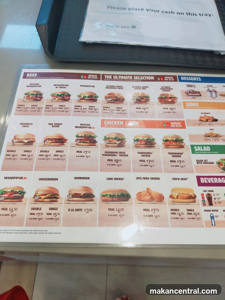 Burger King Menu