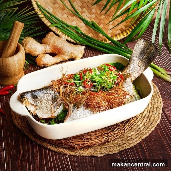 Steamed Fish with Ginger and Scallions