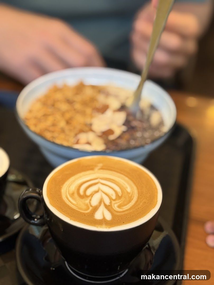 Latte and Breakfast Bowl