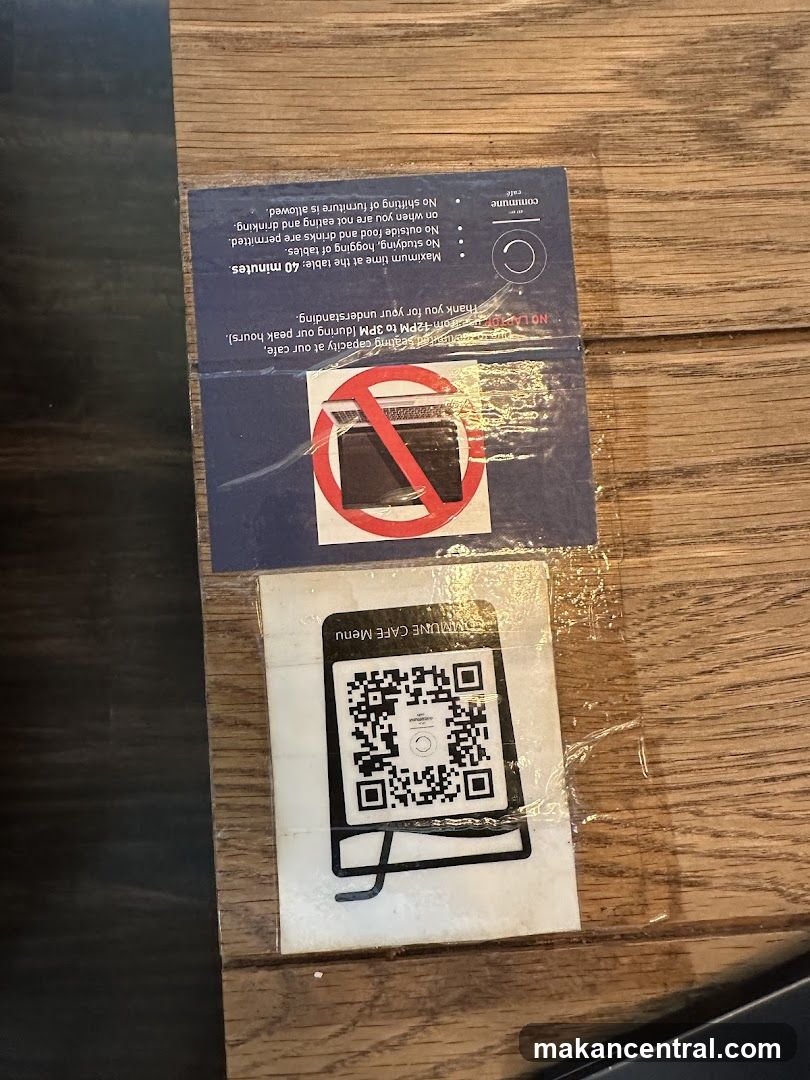 Cafe Rules and QR Code Menu