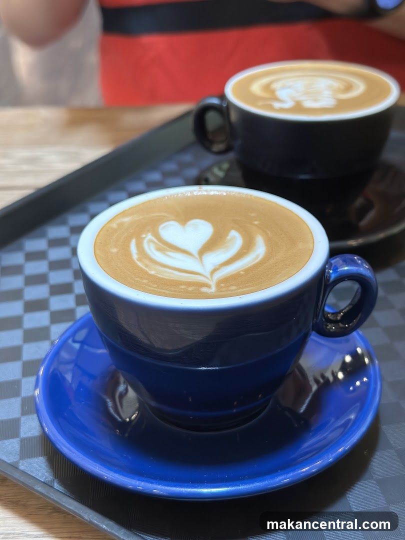 Two Lattes with Latte Art