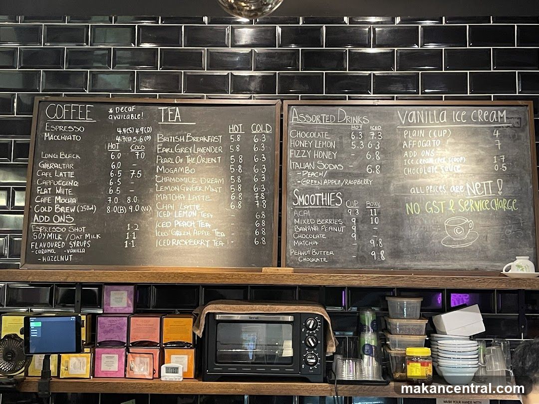 Coffee, Tea, Assorted Drinks, Smoothies, and Ice Cream Menu