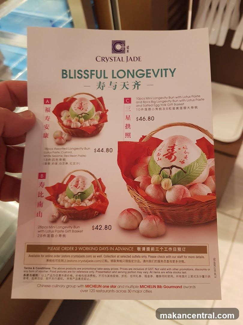 Crystal Jade Blissful Longevity Menu