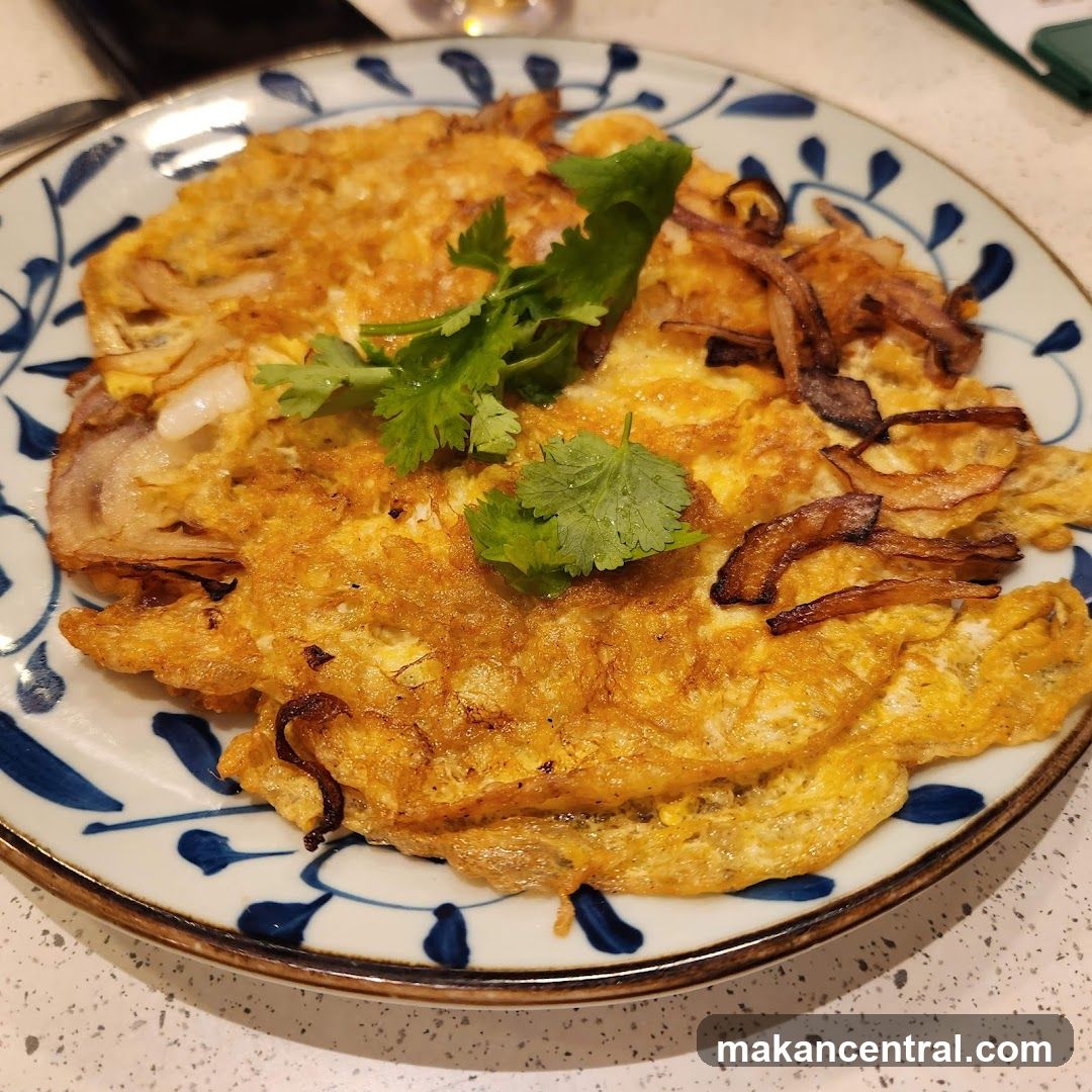 Omelet with Fried Onions and Cilantro