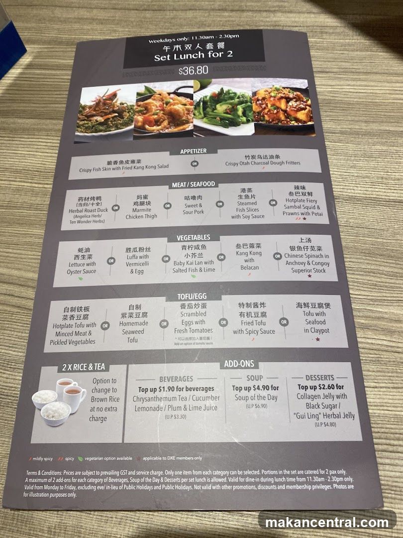 Set Lunch for 2