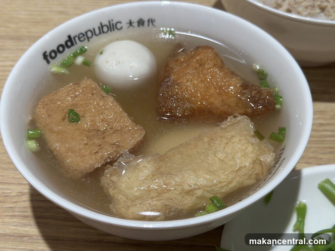 Bowl of Soup with Tofu and Fish Ball