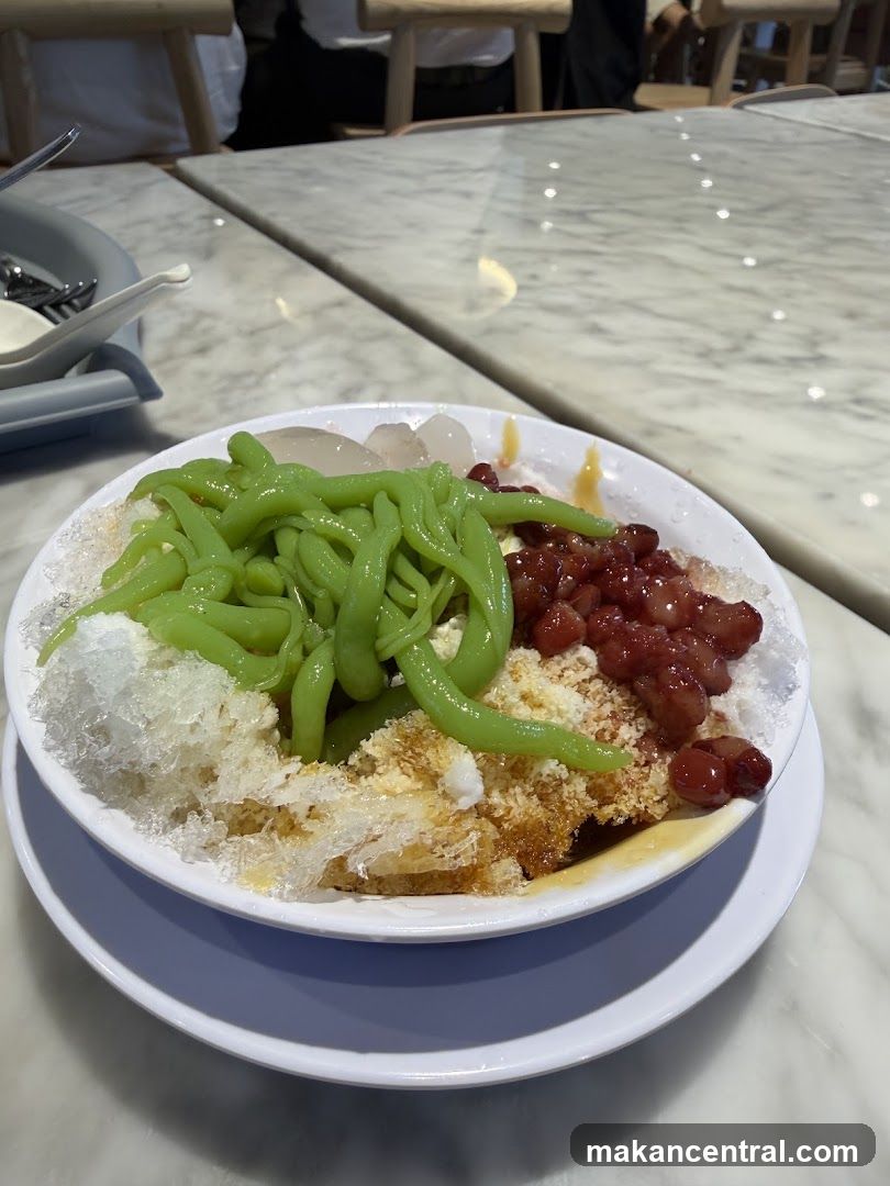 Dessert with Shaved Ice and Toppings