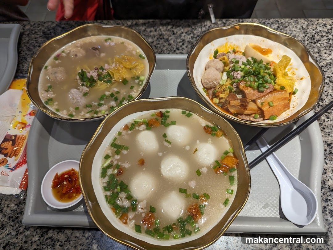 Three bowls of noodles